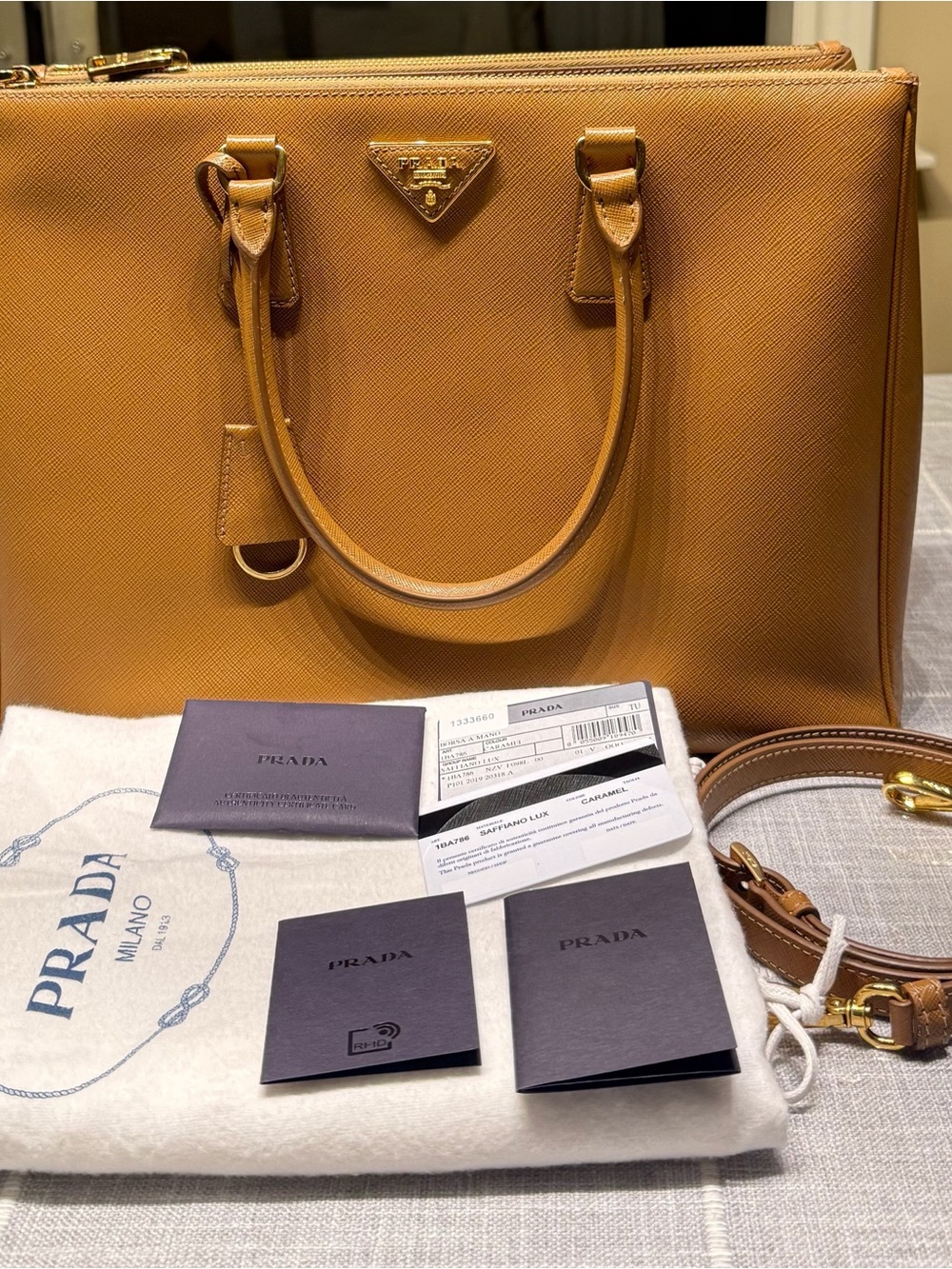 PRADA Large Saffiano Leather Galleria Bag